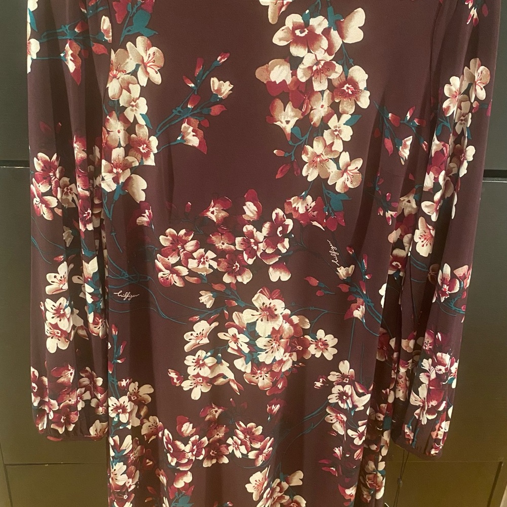 Tommy Hilfiger Floral Dress - Burgundy and Green